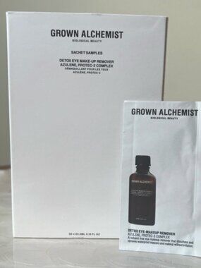 Grown Alchemist Sachet Samples Detox Eye Make-Up Remover 50x.10 fl oz